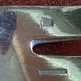 12 silver-plated metal condiment forks for shellfish by Christofle, Albi model.