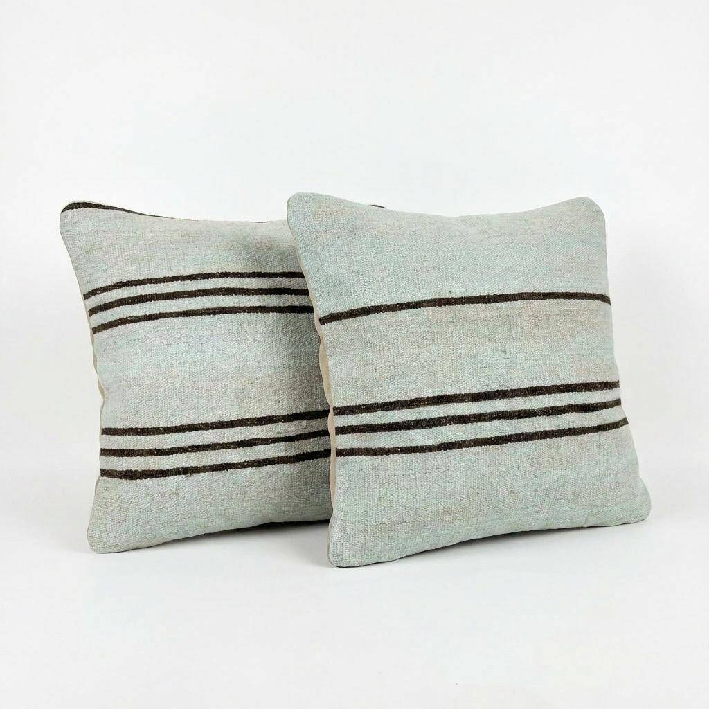 Set of 2 vintage kilim cushion covers 48x48 cm