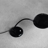 Vintage Bauhaus German Minimalist Black Metal Desk Lamp from Gebrüder Cosack Gecos, 1940s
