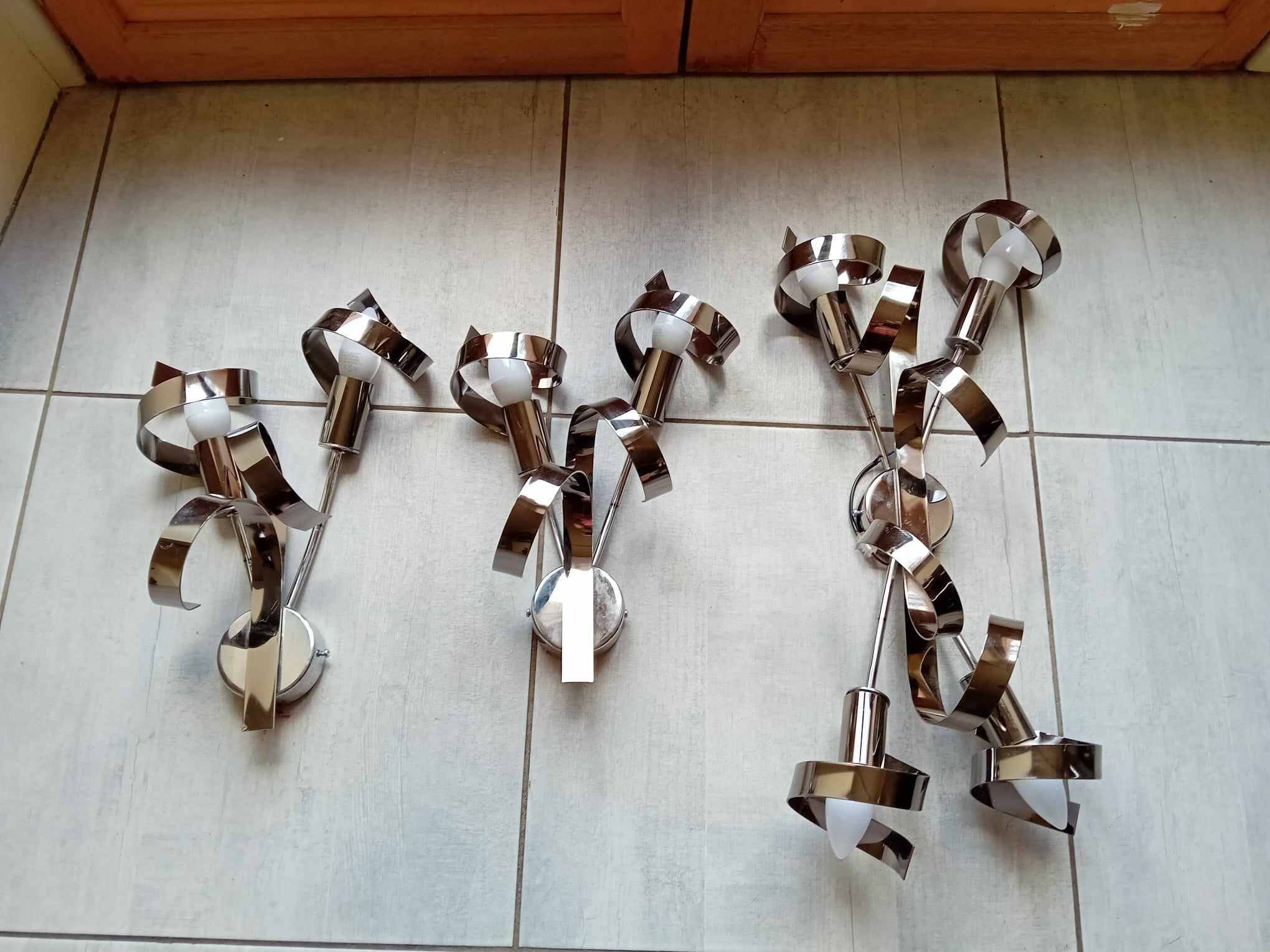 Set of 2 wall lights + 1 pendant light