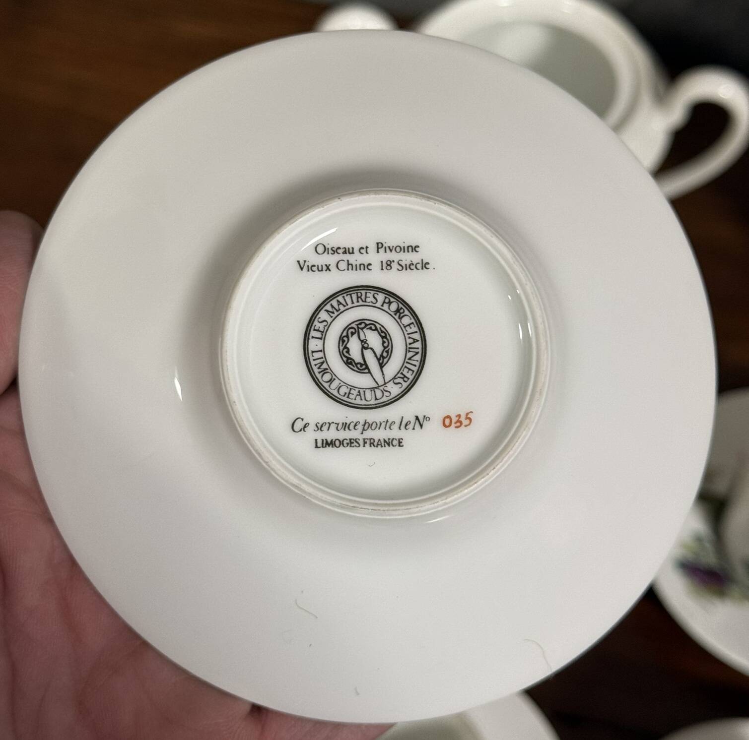 limited edition tea set in Limoges porcelain