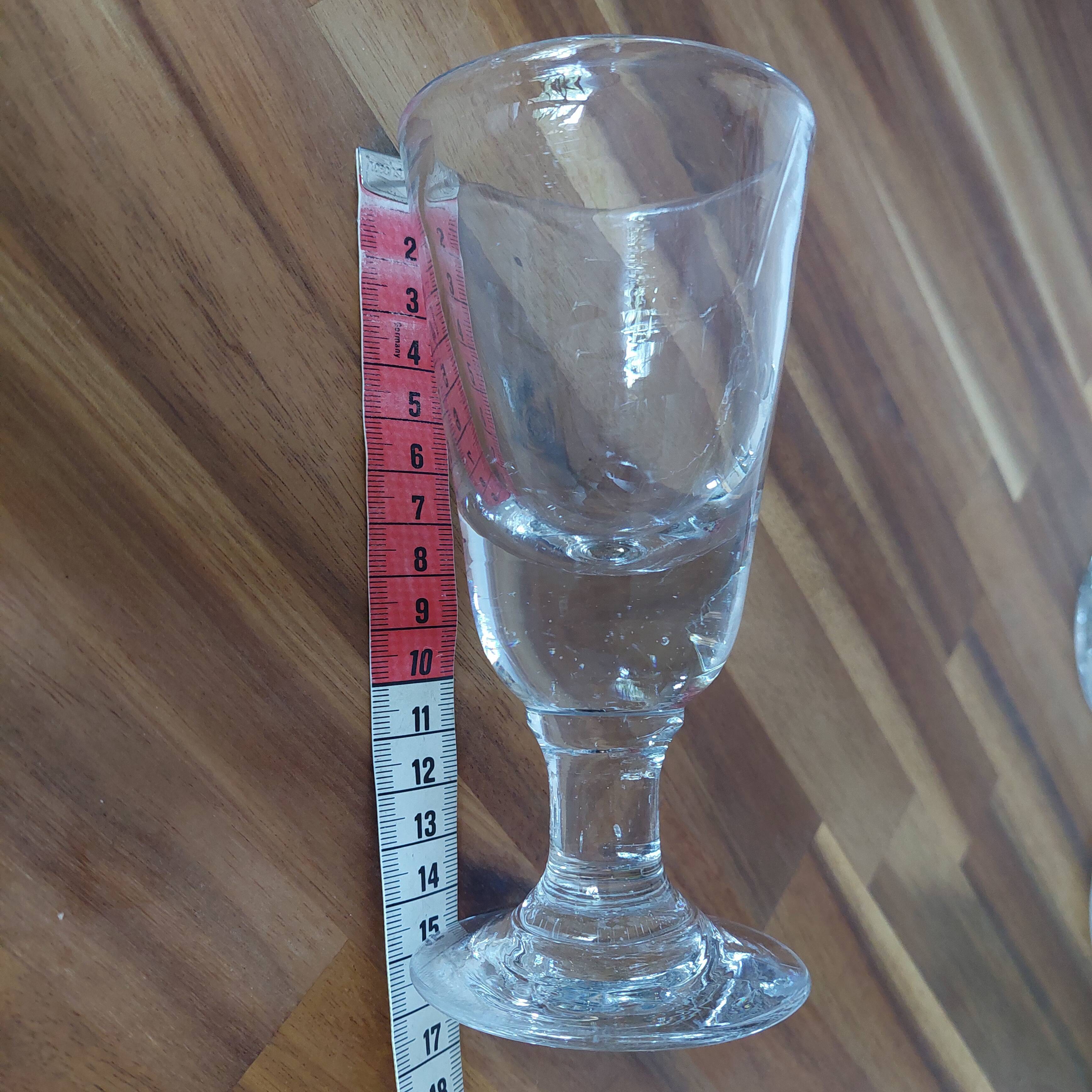 Lot of 3 old absinthe glasses