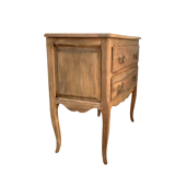 Solid raw walnut sauteuse chest of drawers
