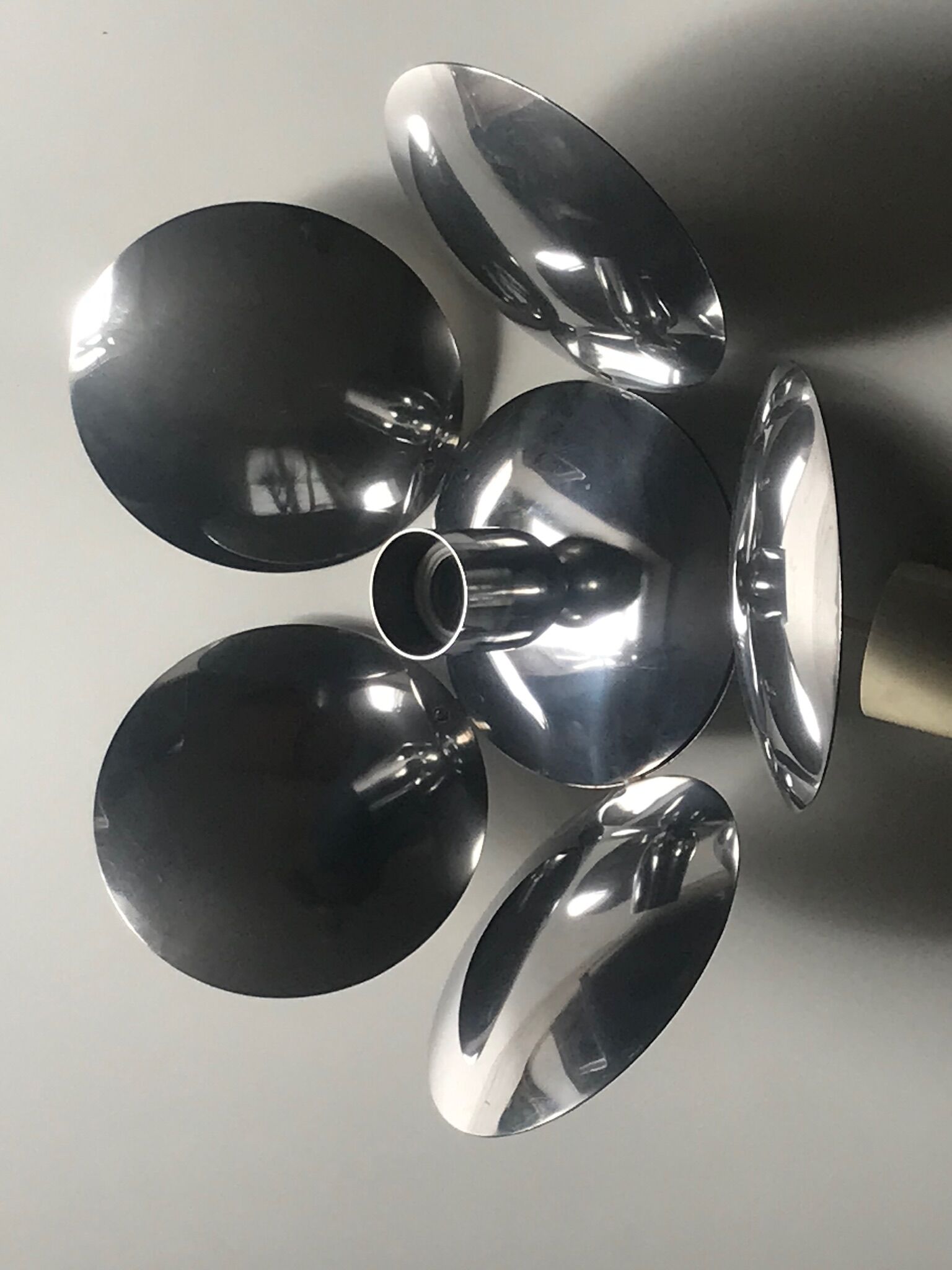 Flower chrome metal pendant 70s