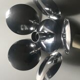 Flower chrome metal pendant 70s