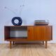 Buffet en teck avec porte-disques interne, Danemark 1960