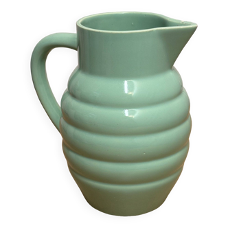 Green earthenware pitcher