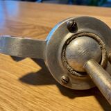 Vintage flexible metal workshop lamp with vice attachment