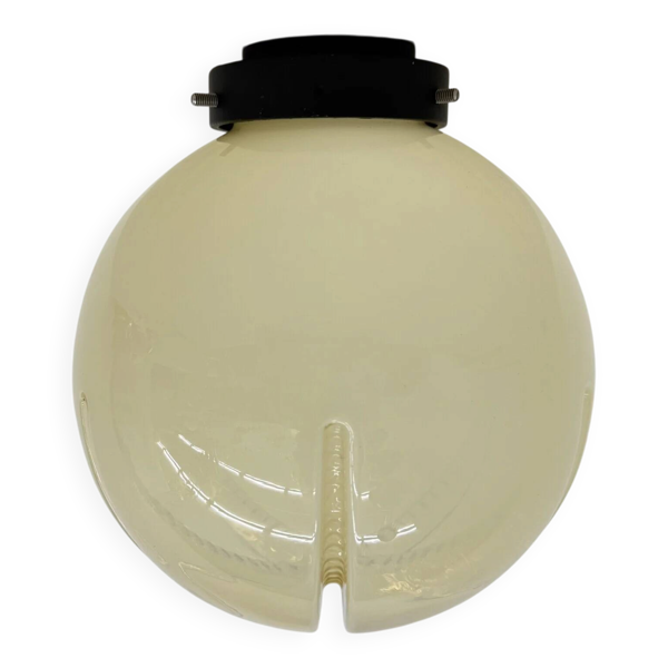 Plafonnier en verre italienne des années 1970, style milieu du siècle