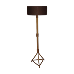 Lampadaire en rotin des
