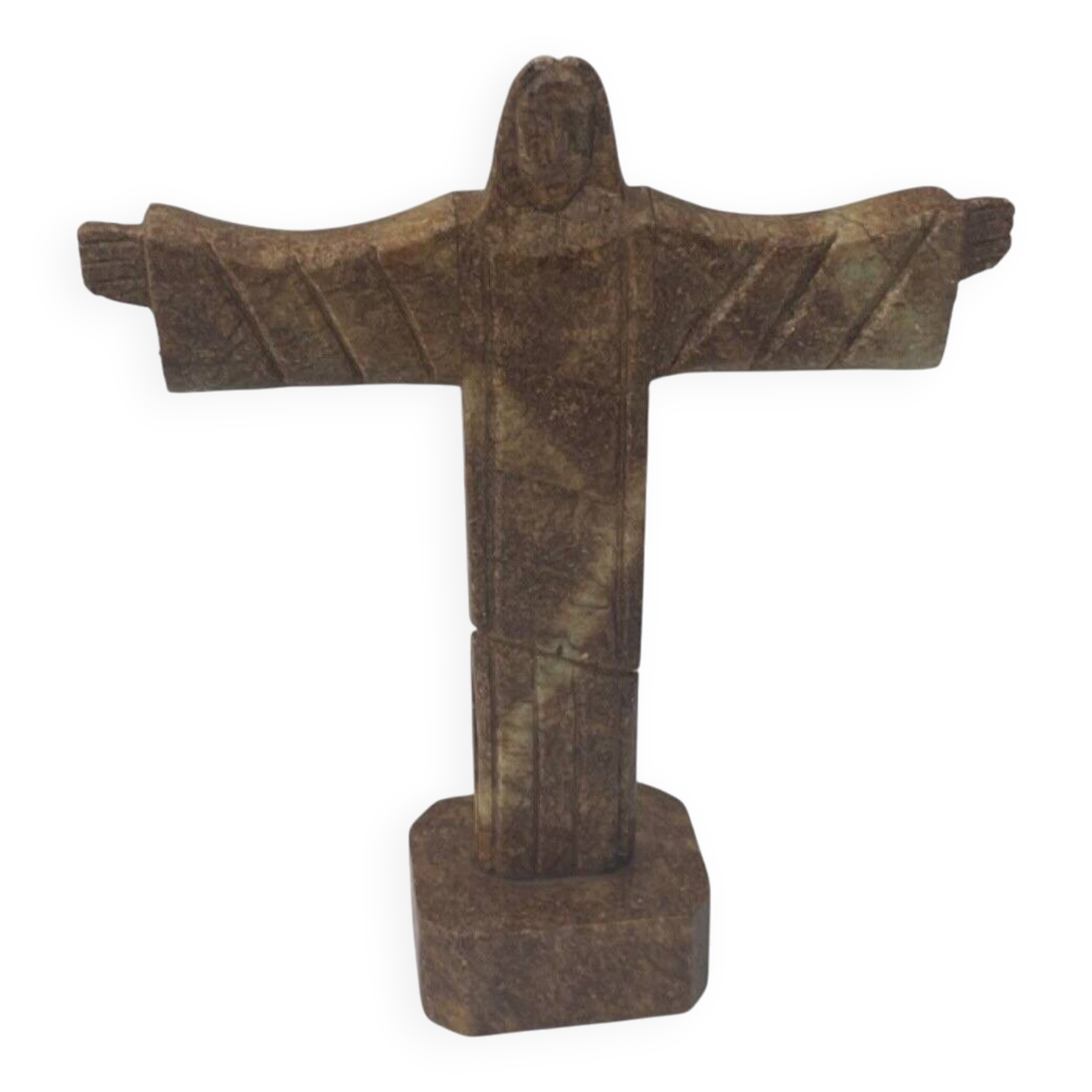 Christ the Redeemer Statue in Carved Stone – Handcrafted Sculpture