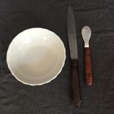 Set of 4 spoons in mother-of-pearl and rosewood
