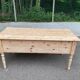 Scandinavian cocktail desk renovated in solid wood from the 90s.