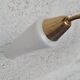 Lustre en laiton et opaline blanche