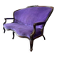 Fauteuil/canapé trois places baroque vintage violet-pourpre