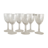 6 glasses of chiseled crystal liqueur
