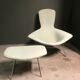 Bird chair and footstool by Harry Bertoia, Knoll
