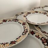 Lot of 9 colorful flat plates Orchies North