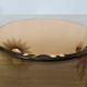 Round beveled amber pink mirror