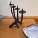 Brutalist wrought iron candlestick, 1960s