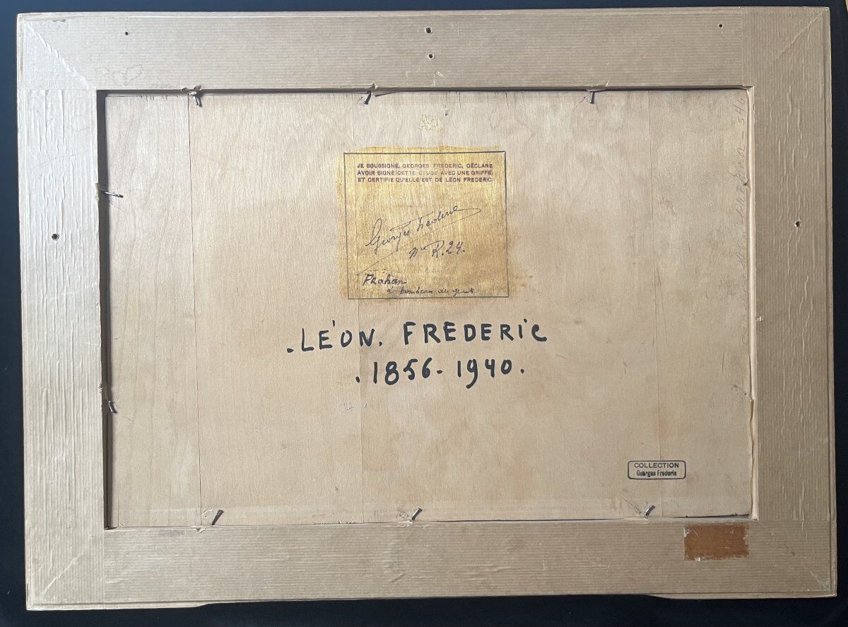 Léon Frédéric (1856–1940) The Tomb of the Giant circa 1910 Oil on panel signed