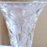 Carved glass vase