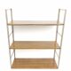 Vintage wall shelf gilded metal and wood style