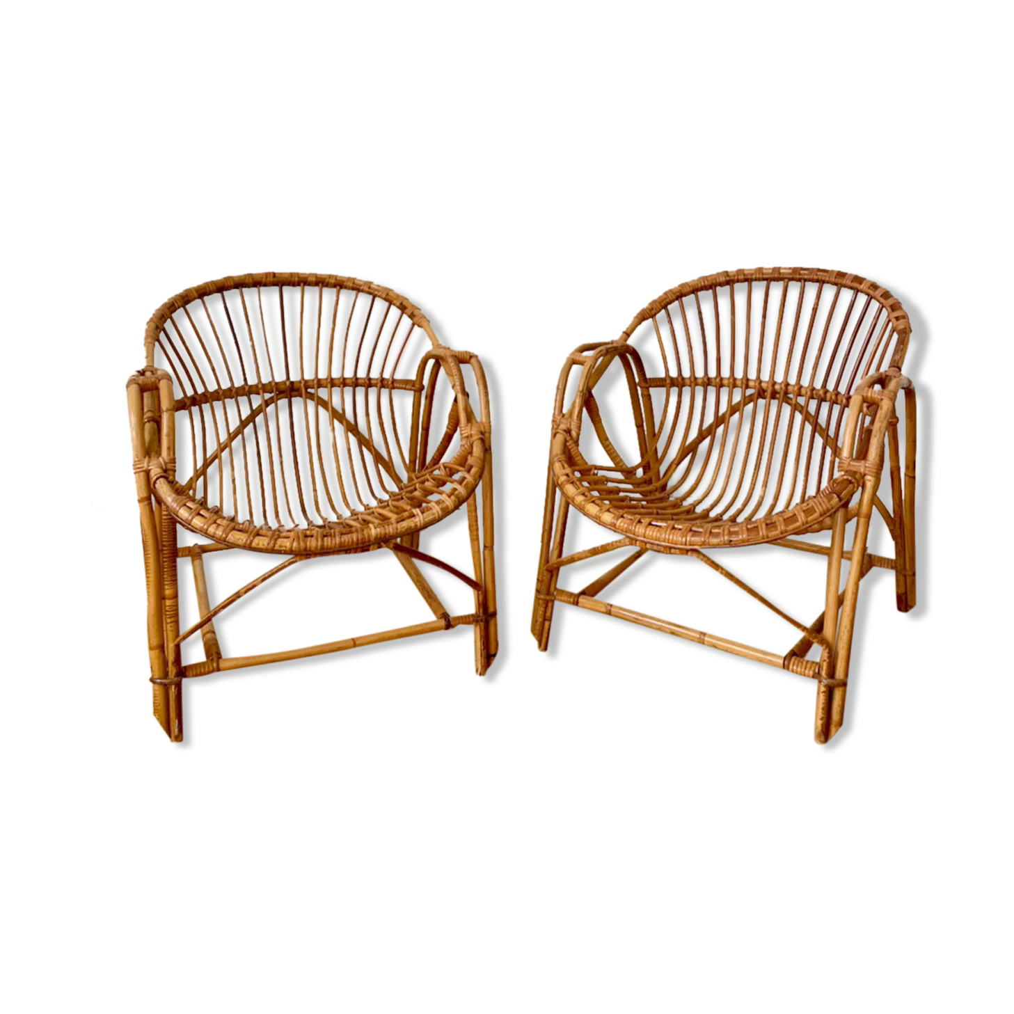 Rattan basket chairs