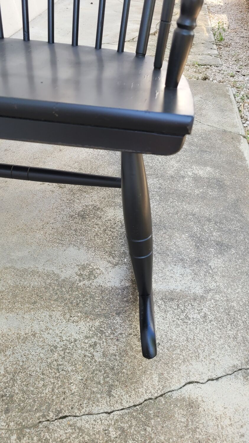 Vintage black rocking chair 1950