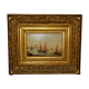 Oil painting on wooden panel