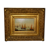Oil painting on wooden panel