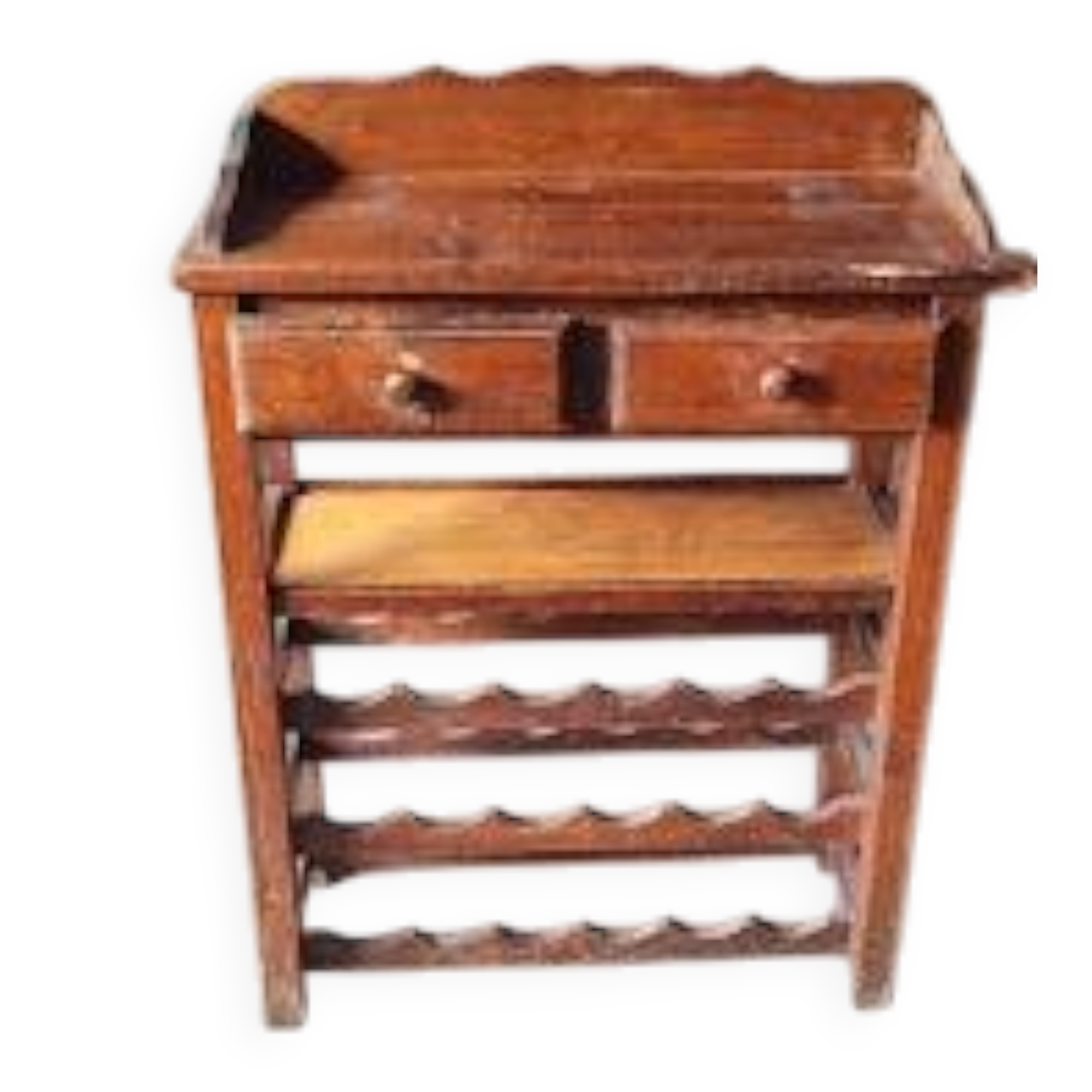1960 Meuble pitchpin /18 btles H 112 x L88 cm