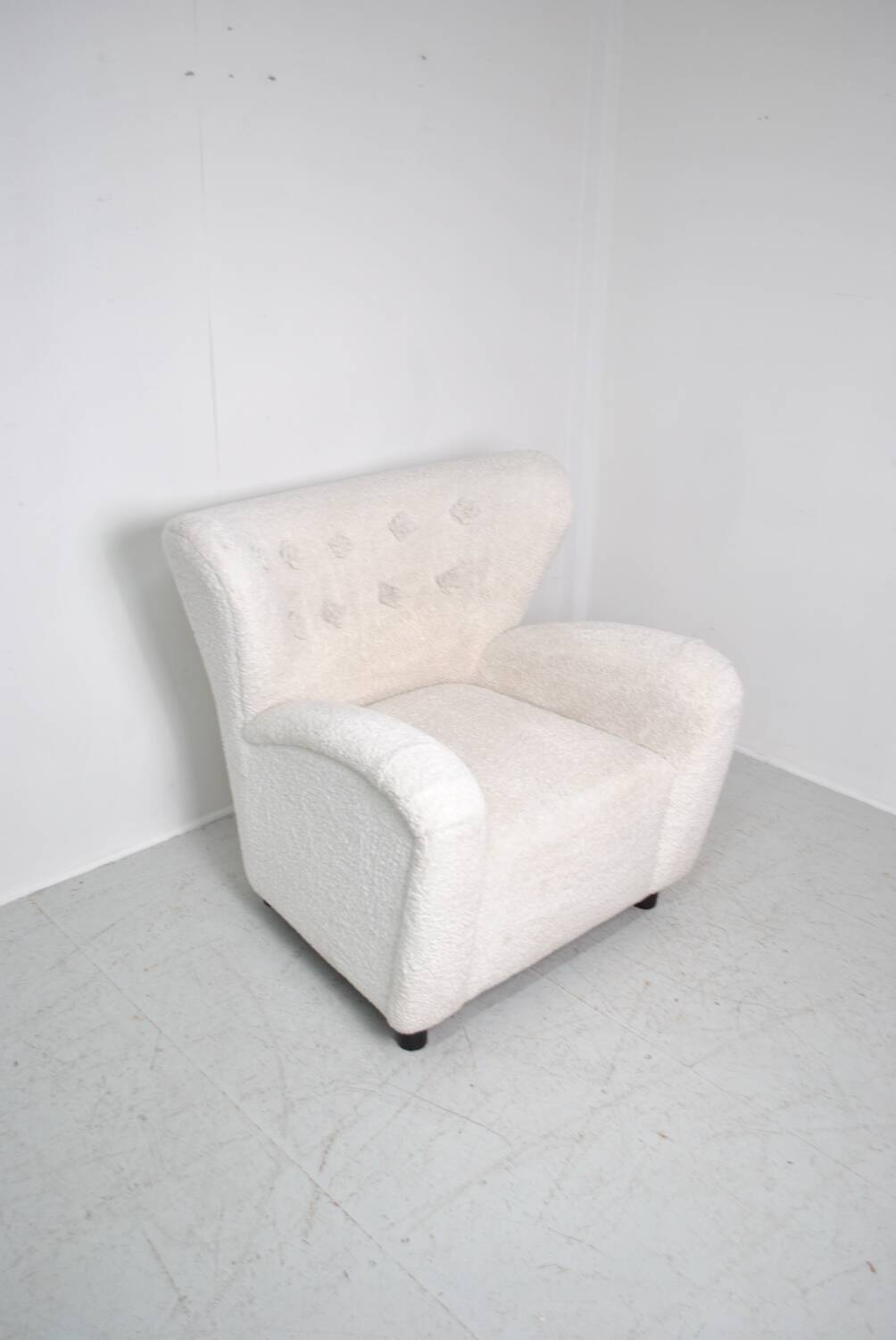 Boucle wing chair
