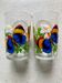 Vintage butterfly glass duo