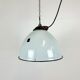 Industrial grey enamel factory lamp with cast iron top, 1960s