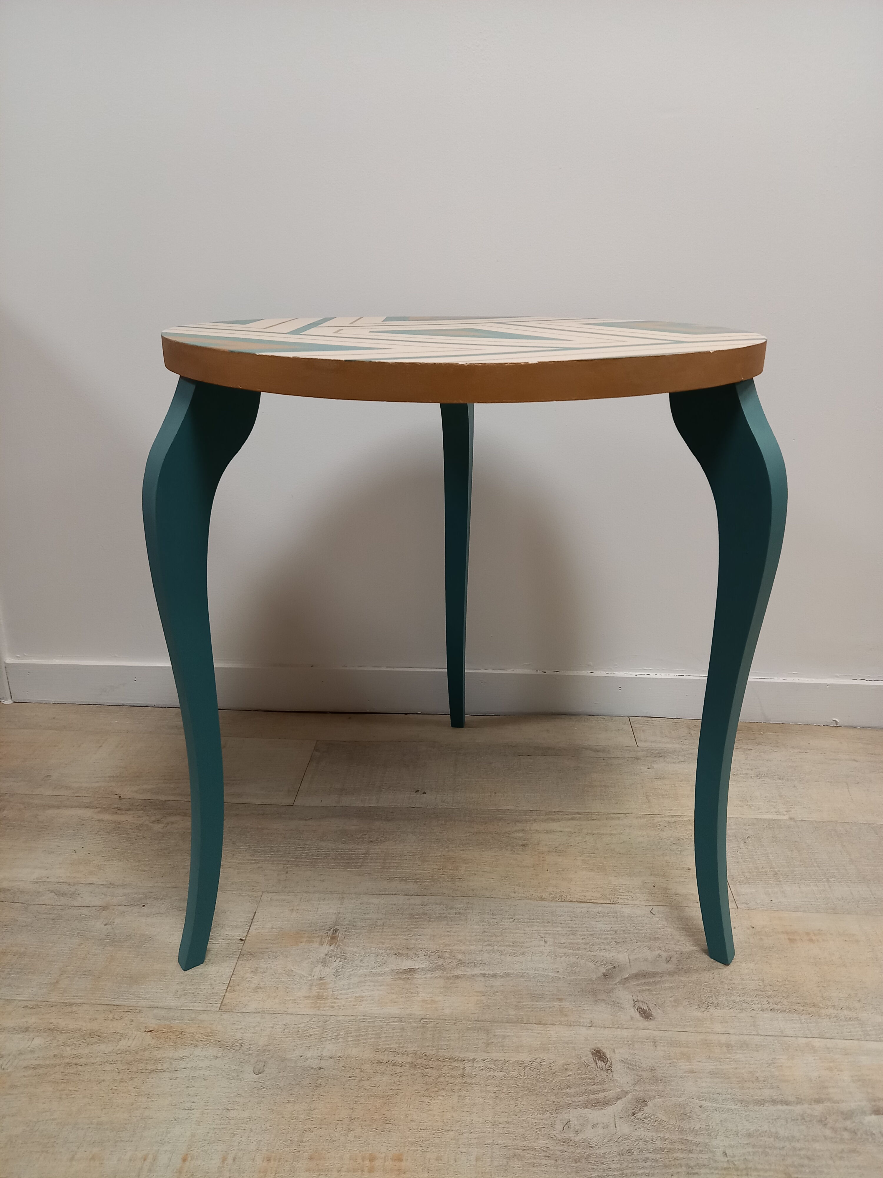 Painted art deco pedestal table