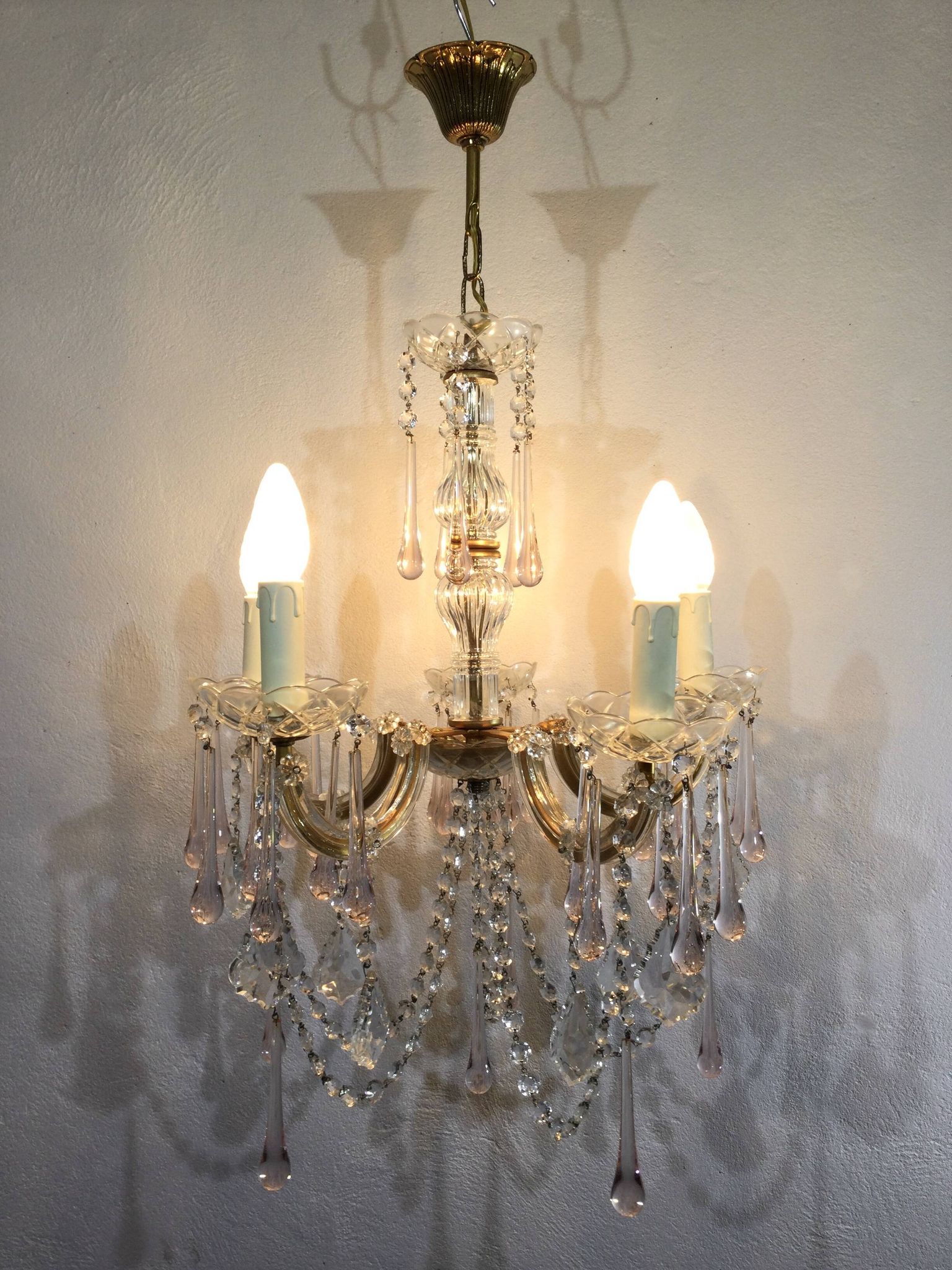 Lustre marie thérèse cristal 5 lumières