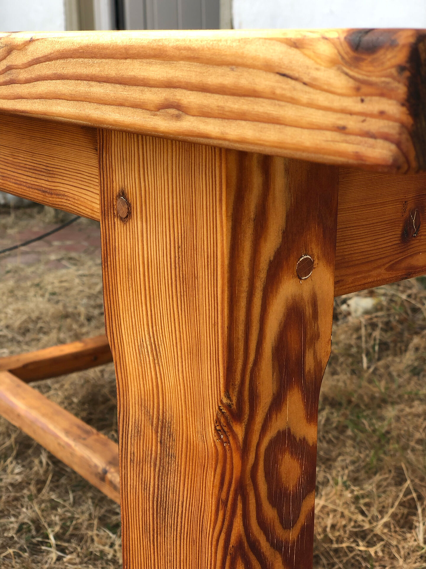 Old farmhouse table made of solid pine