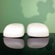 Pair white glass lights for ceiling or wall