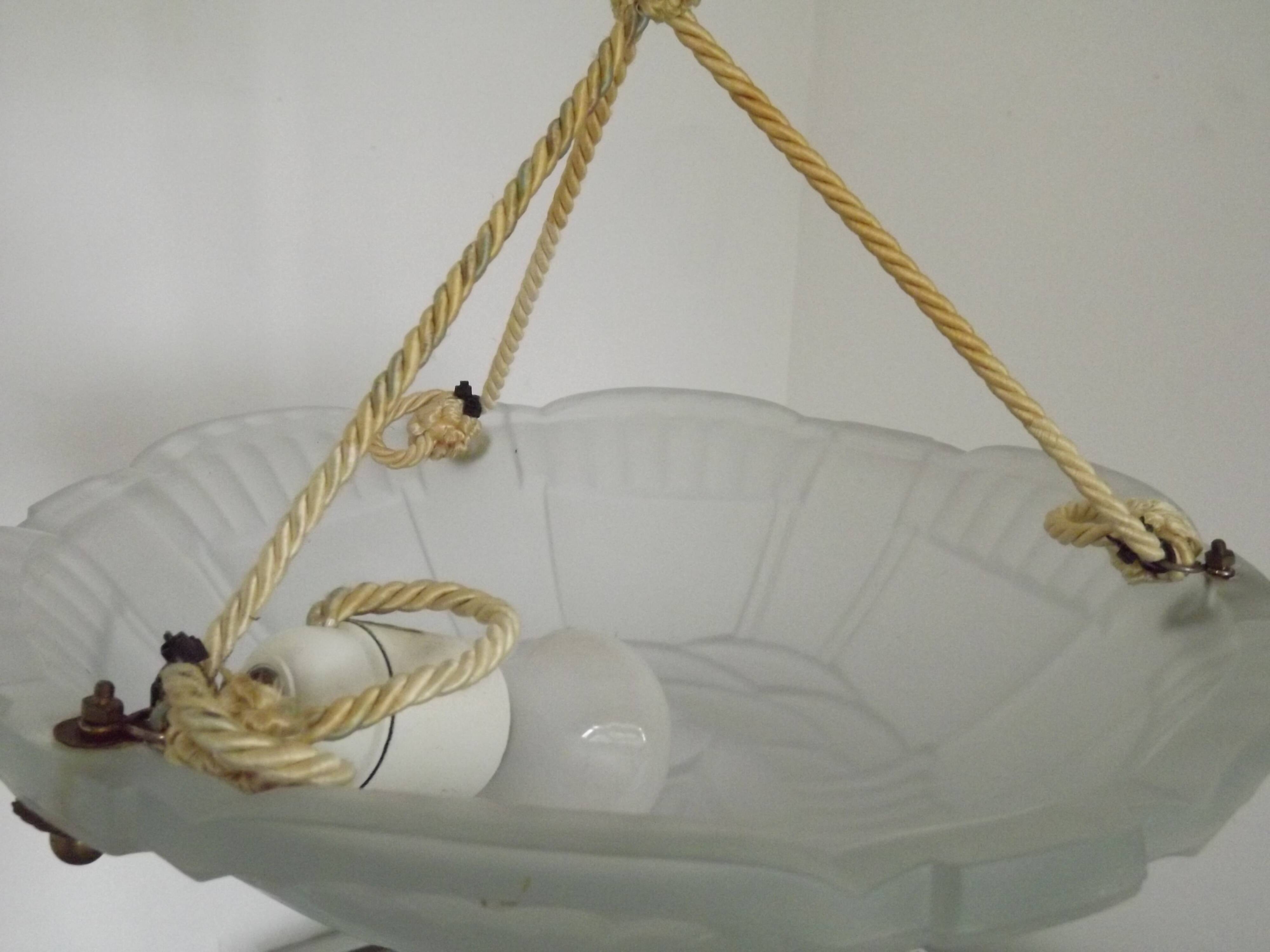 Art Deco Artistar France White Platform Ceiling Light Abstract Design 529