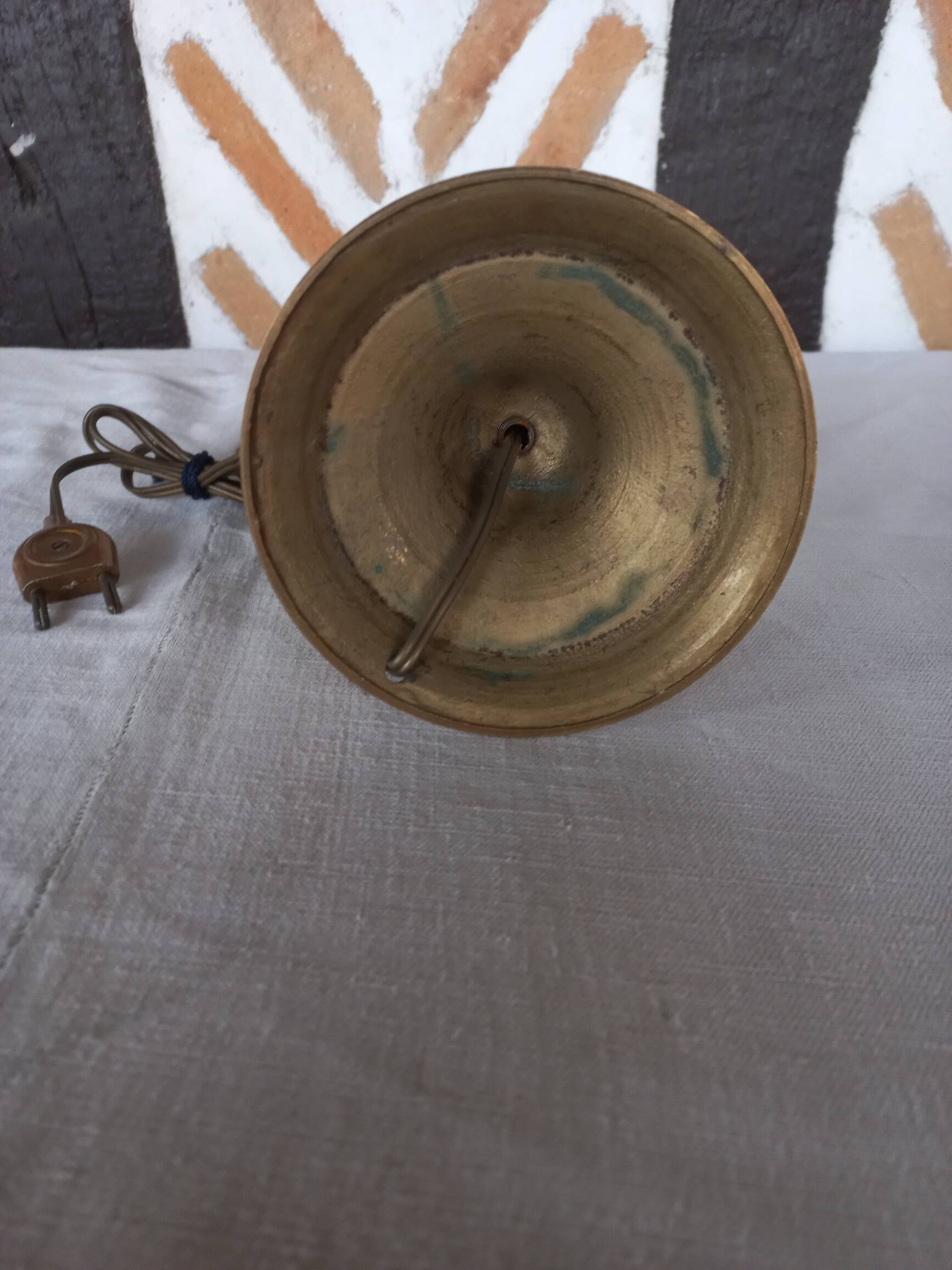 Solid brass lamp base