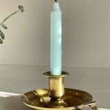 Antique solid bronze hand candlestick