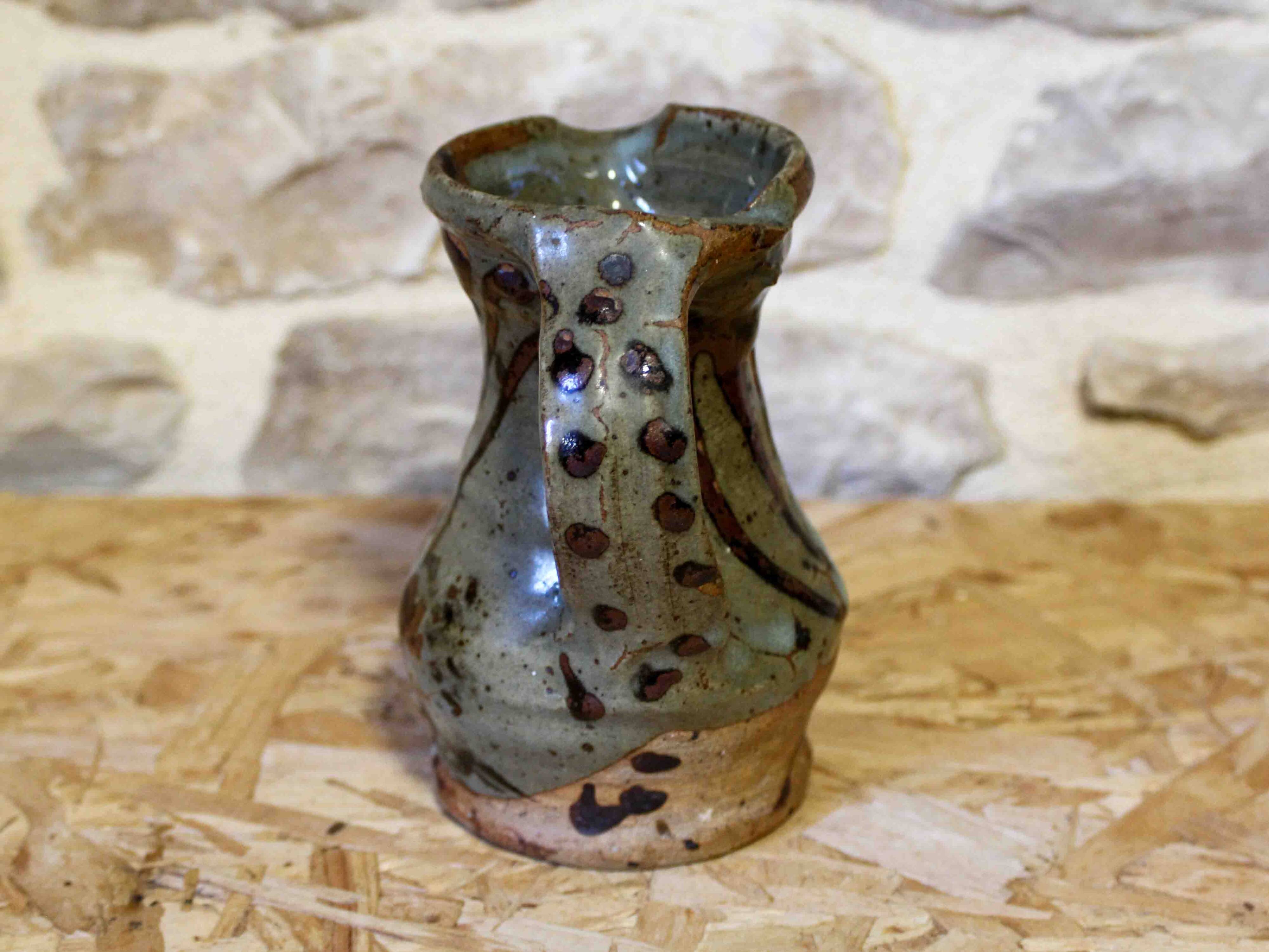 Glazed stoneware jug attributed to Anne Kjaersgaard.