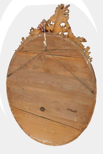 Mirror of style Louis XVI gilded stucco 1880