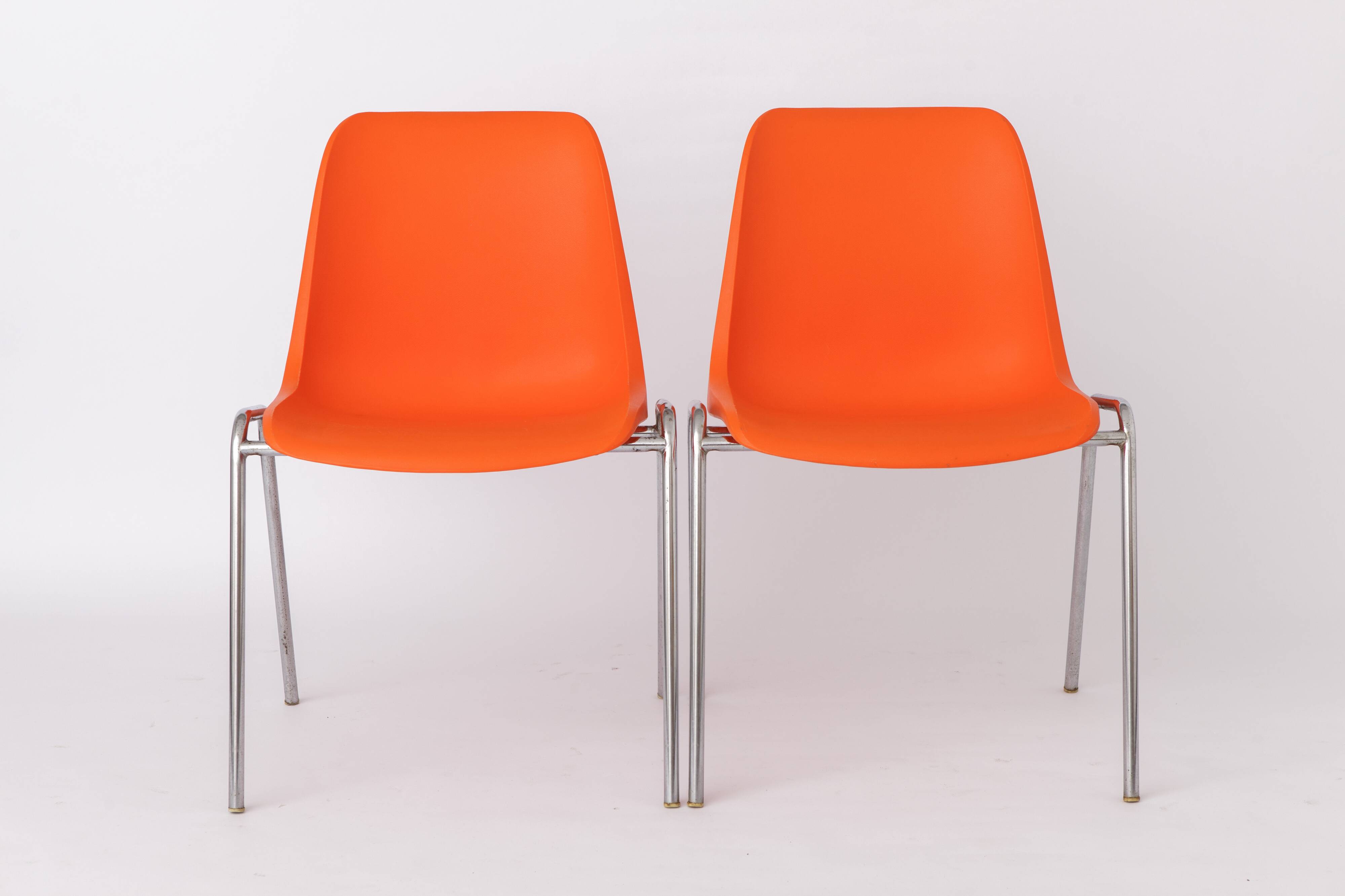 12 Stacking Chairs Vintage 1970s, Germany