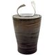 Mid-century style dark green ceramic vase, Gabriele Bucci Italy ca. 2000s