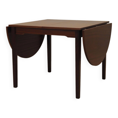 Table en acajou, design danois, années 1970, production : Danemark