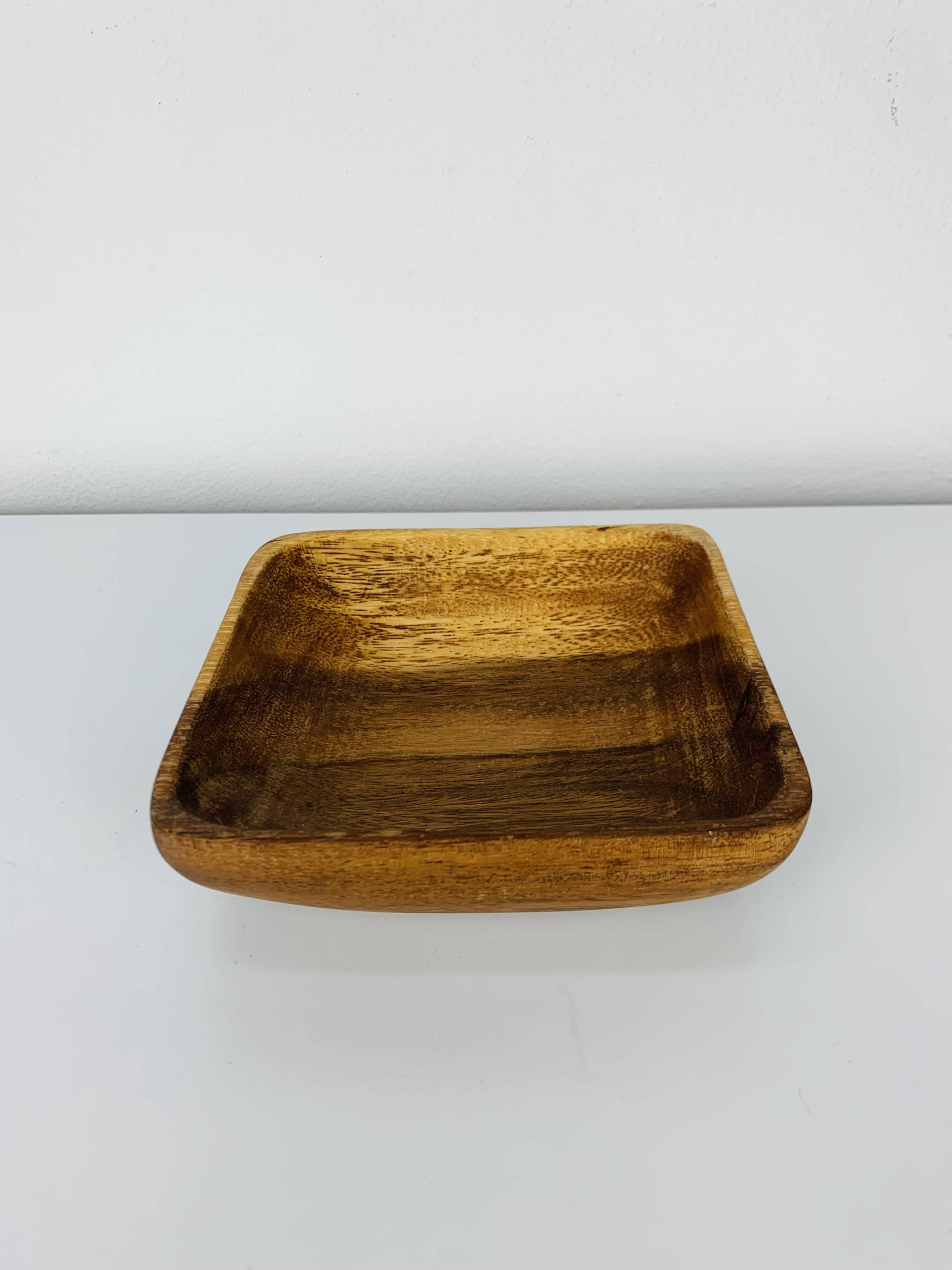 Scandinavian square teak pocket emptier, 1960s