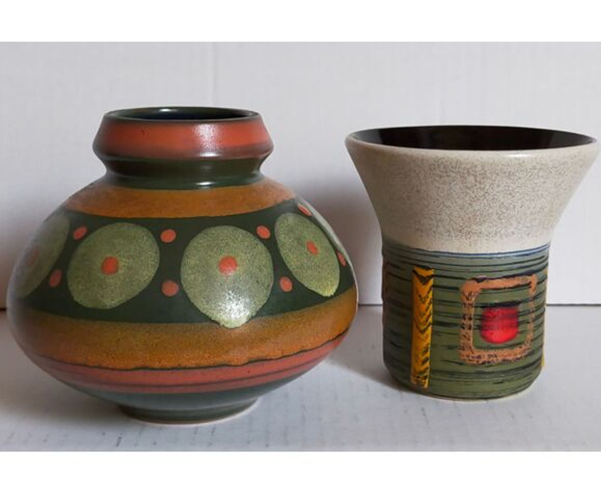 Duo of vases, vintage Scandinavian ceramics