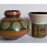 Duo of vases, vintage Scandinavian ceramics
